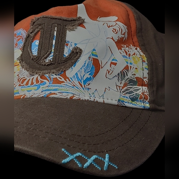 WOMEN'S DISNEY'S TINKERBELL BROWN & ORANGE BASEBALL STYLE CAP - Picture 6 of 7